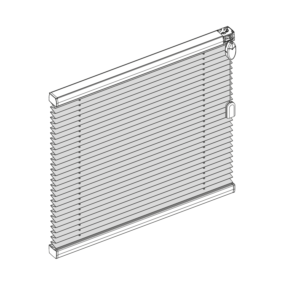 Standard Free-hanging Pleated Blinds, Decorquip